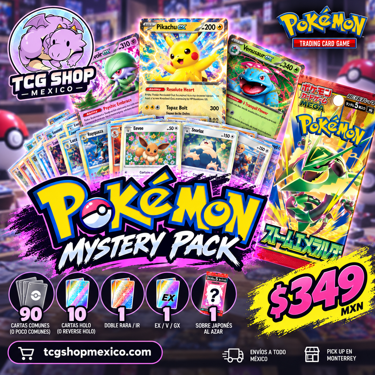 Pokémon Mystery Pack $349 MXN - TCG Shop Mexico