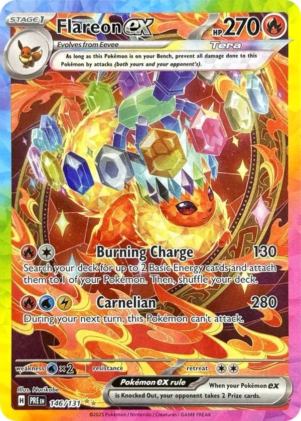 Flareon ex - 146/131 Pokemon • Special Illustration Rare • 146/131 Prismatic Evolutions