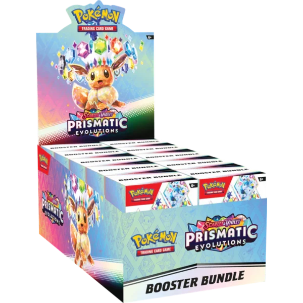Pokémon S&V: Prismatic Evolutions Booster Bundle Display