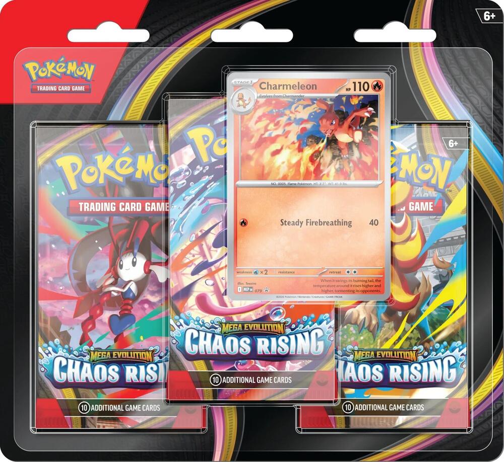 Pokemón. Chaos Rising 3 pack Blister – Charmeleon.