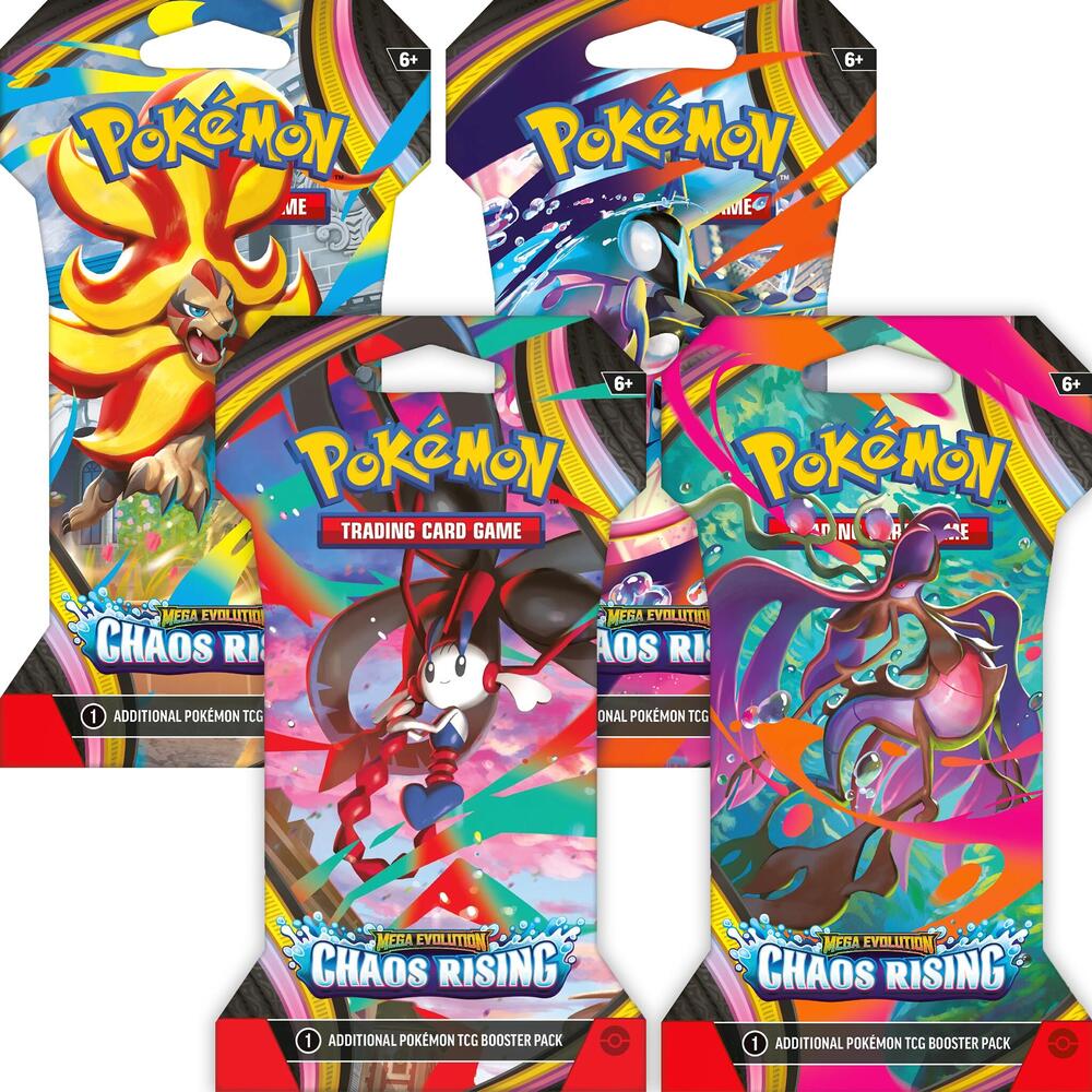 Pokemón. Chaos Rising. Sleeved Booster Pack.